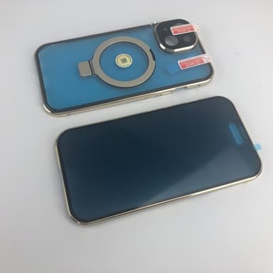 Privacy Magnetic Case med ställ för iPhone Champagne iPhone 15