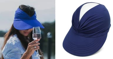Solskärm / öppen solhatt Mörkblå