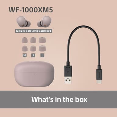 Sony WF1000XM5P true wireless in-ear hörlurar (smoky pink)