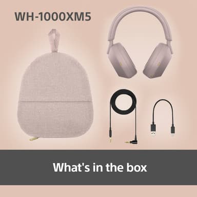 Sony WH-1000XM5 trådlösa around-ear hörlurar (smoky pink)