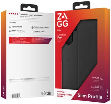 Zagg Samsung Galaxy S24 FE plånboksfodral (svart)