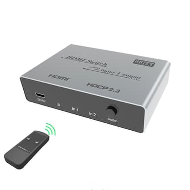 HDMI-switch 8K 2x1 med fjärrkontroll