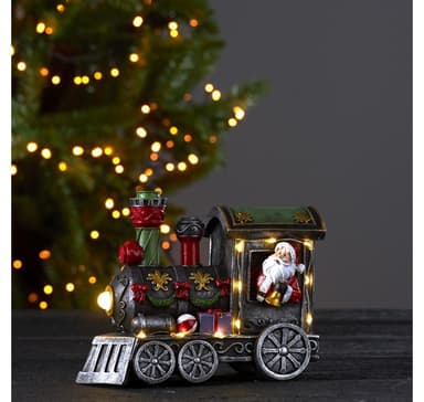 Juldekoration TRAINVILLE 18x9xH14cm, tåg med LED-ljus RGB, taimer 6h
