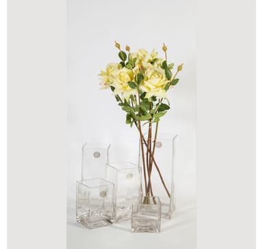 Vas IN HOME 13x13xH30cm, klart glas