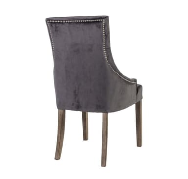 Stol HOLMES VELVET mörkgrå