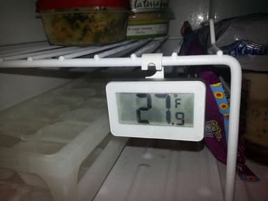Digital Mini Kylskåpstermometer med krok Vit