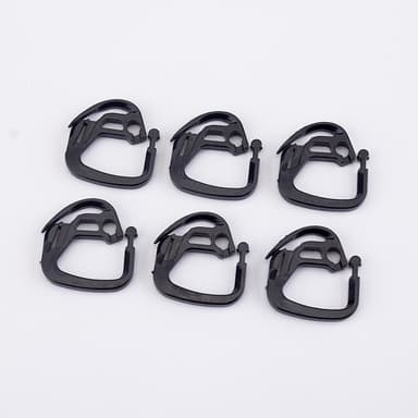 50-pack gardinkrokar för Greenhouse Shade System Svart