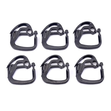 50-pack gardinkrokar för Greenhouse Shade System Svart