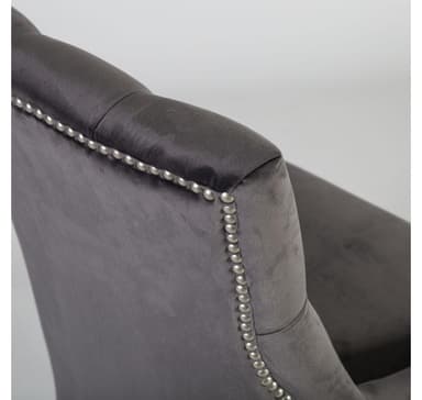 Stol HOLMES VELVET mörkgrå