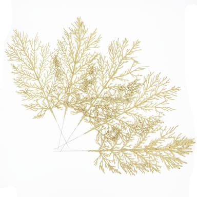 Konstgjorda filigrana blad juldekoration 5-pack Guld