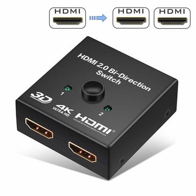 HDMI dubbelriktad splitter/switch 2x2