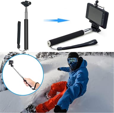 20-i-1 Tillbehör för GoPro Hero 8/9, DJI Svart