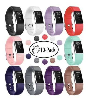 Fitbit Charge 2 armband 10-pack Flera färger (S)