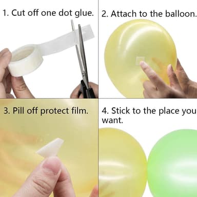 Monteringsset för ballonger plast 15 delar Vit