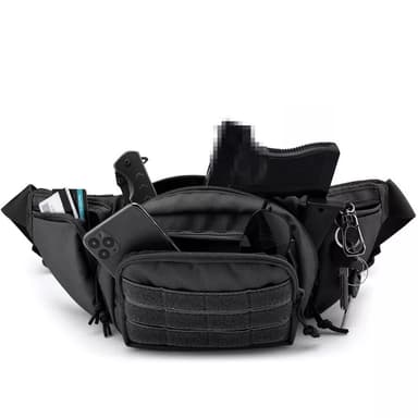 Tactical Outdoor Midjeväska 800D Oxford-Nylon Svart