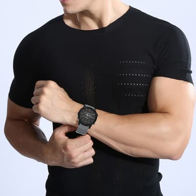Silikon stålplåt Snap Watchrem för Garmin Fenix 7X 26mm Grå