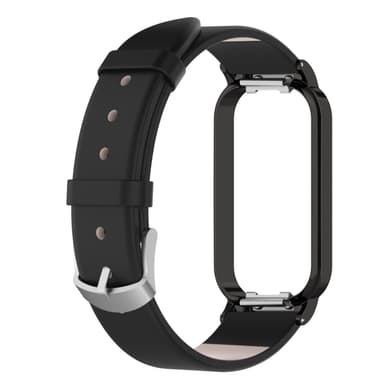 Klockarmband med fodral i äkta läder Svart