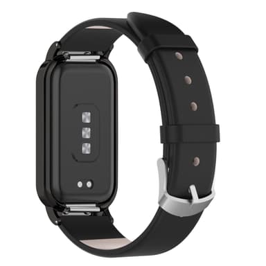 Klockarmband med fodral i äkta läder Svart