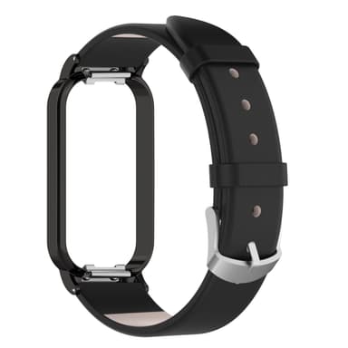 Klockarmband med fodral i äkta läder Svart