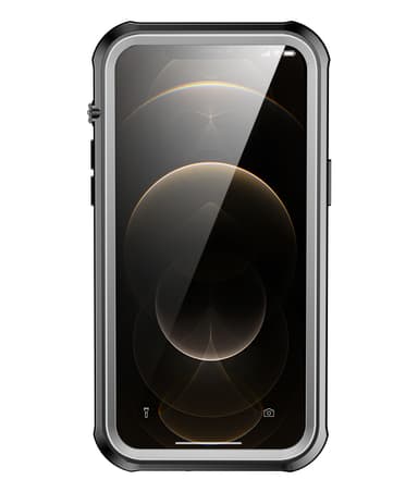iPhone 13/13 Pro vattentätt fodral svart/grå/transparent