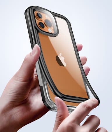 iPhone 13/13 Pro vattentätt fodral svart/grå/transparent
