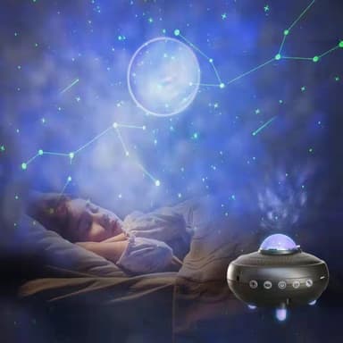 12 Constellation 5 Planet Night Light-projektor Svart
