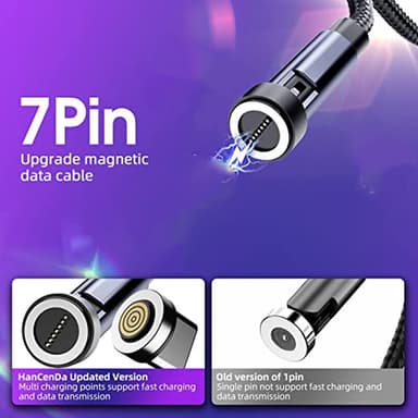 Magnetisk laddningskabel med USB-C-kontakt Svart 1 m
