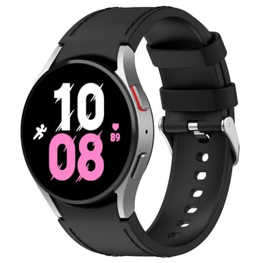 Enfärgad silikonarmbandsarmband för Samsung Galaxy Watch Svart S