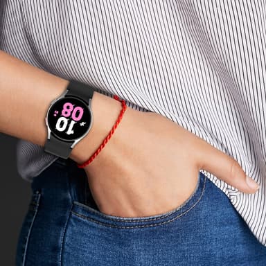 Enfärgad silikonarmbandsarmband för Samsung Galaxy Watch Svart S