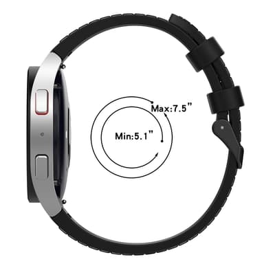 Enfärgad silikonarmbandsarmband för Samsung Galaxy Watch Svart S