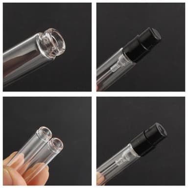 Mini refill parfymflaska sprayflaska 5 ml 5-pack Svart