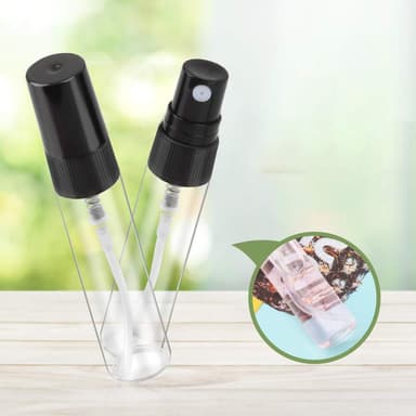 Mini refill parfymflaska sprayflaska 5 ml 5-pack Svart