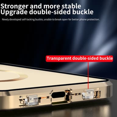 Buckle Anti-Peeping Telefonfodral med linsskydd Kompatibel med iPhone