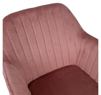 Stol EVELIN rosa sammet