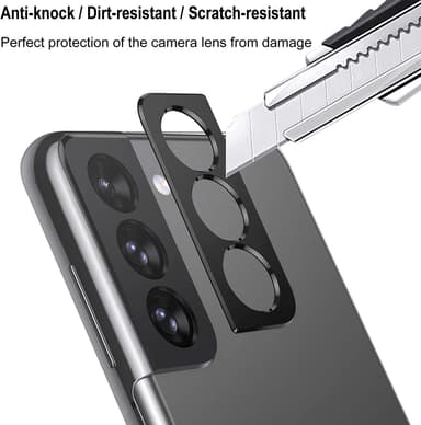 Samsung S21 Plus linsskydd aluminiumlegering Svart