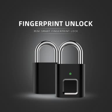 Hänglås med fingeravtryck