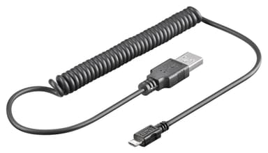 Micro-USB laddnings- och synkroniseringskabel, spiralkabel