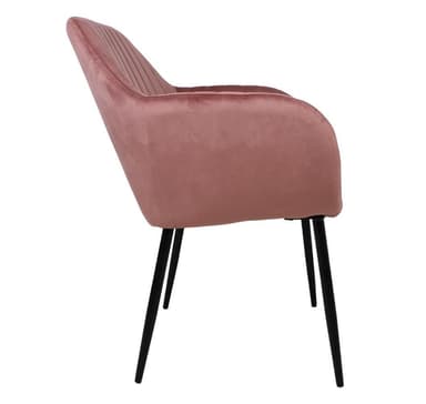 Stol EVELIN rosa sammet