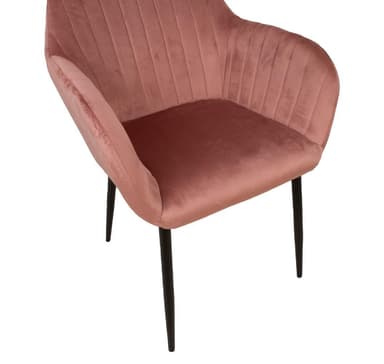 Stol EVELIN rosa sammet