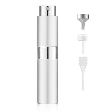Liten refill sprayflaska för parfym 8 ml Silver