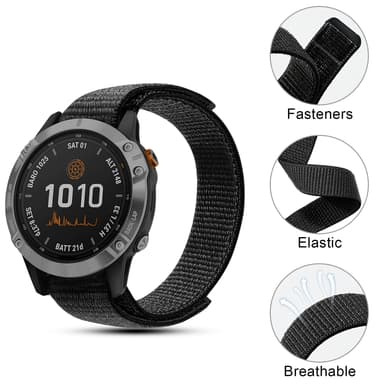 Klockarmband Garmin Fenix 7X/6X/5X/3/D2 Bravo/Descent MK1 Grå