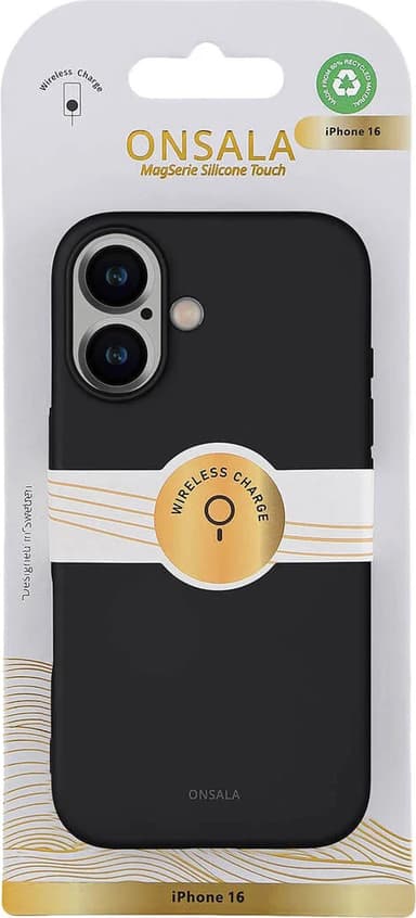 Onsala iPhone 16 silicone fodral (svart)