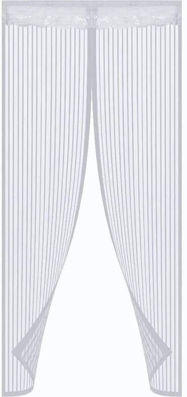 Myggnät för dörr med magnetisk stängning Vitt 100 x 220 cm