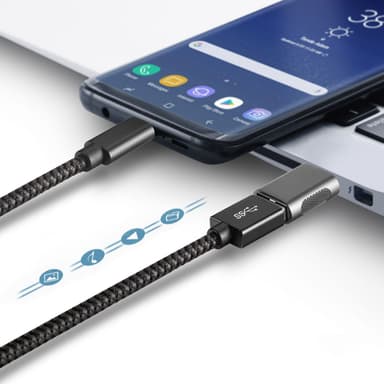 USB-C (hane) till USB 3.0 (hona) Adapter 10 Gbps Guld