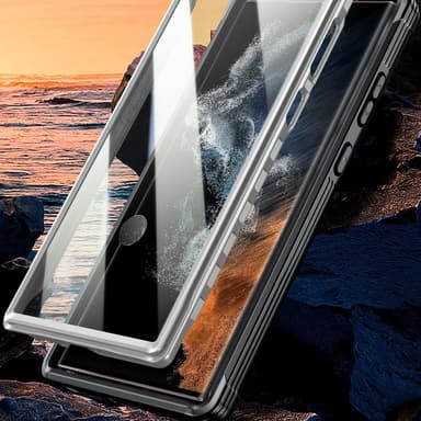 Stöttåligt vattentätt mobilfodral Svart Samsung S23 Ultra
