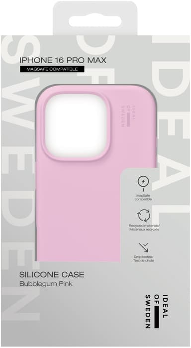 iDeal of Sweden Silicone iPhone 16 Pro Max fodral (tuggummirosa)