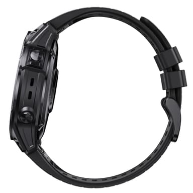 Tvåfärgat klockarmband i silikon för Garmin Fenix 7 Pro Svart 22mm