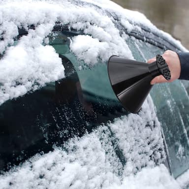 Snö- och isskrapa för bilfönster Svart