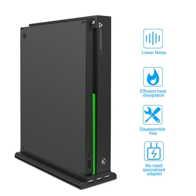 Xbox One X stativ med fläkt och 3 USB-portar