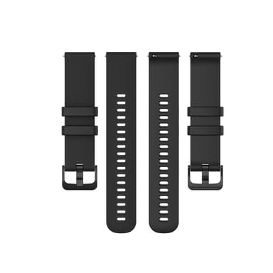 Universal klockarmband 16 mm Silikon Svart